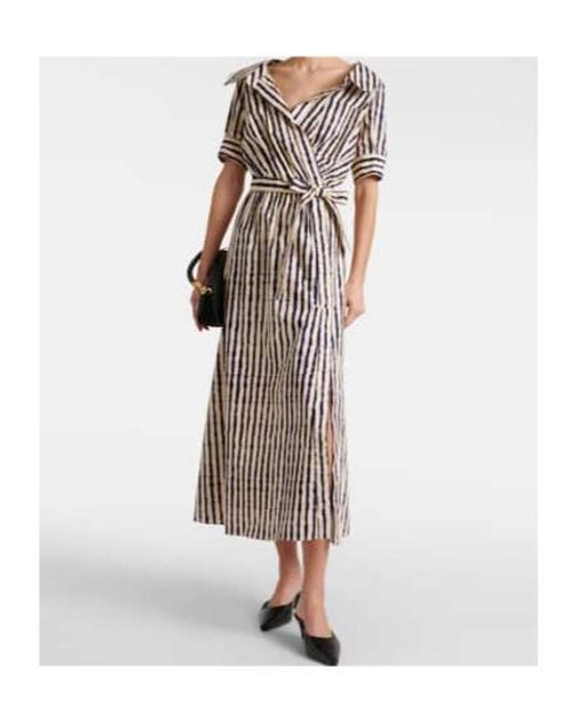 Altuzarra Natural Lydia Off-Shoulder Cotton-Blend Midi Dress