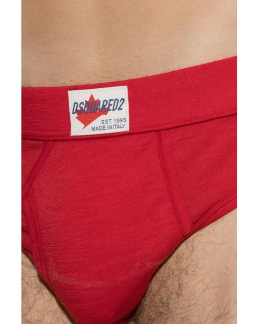 DSquared² Red Logo Underwear for men