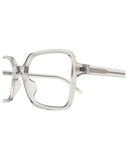 Saint Laurent White Eyewear Sl M139 Square Glasses And Frames