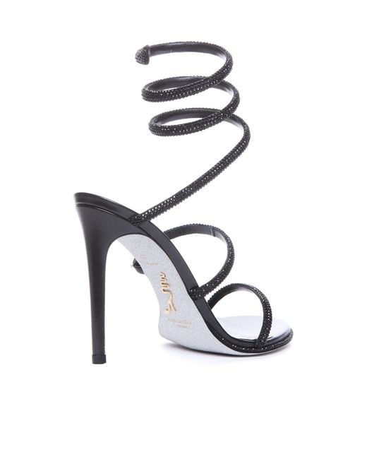 Rene Caovilla Metallic René Caovilla Embellished Heeled Sandals