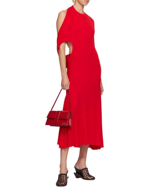Jacquemus Red Le Bambino Long Leather Shoulder Bag