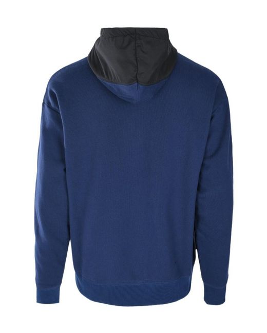 Moschino Blue Colour-Block Hooded Jacket for men