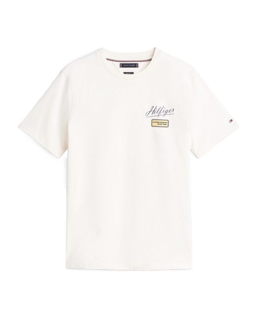 Tommy Hilfiger White Logo Short Sleeve T-Shirt for men