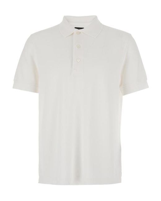 Tom Ford White Short-Sleeved Polo Shirt for men
