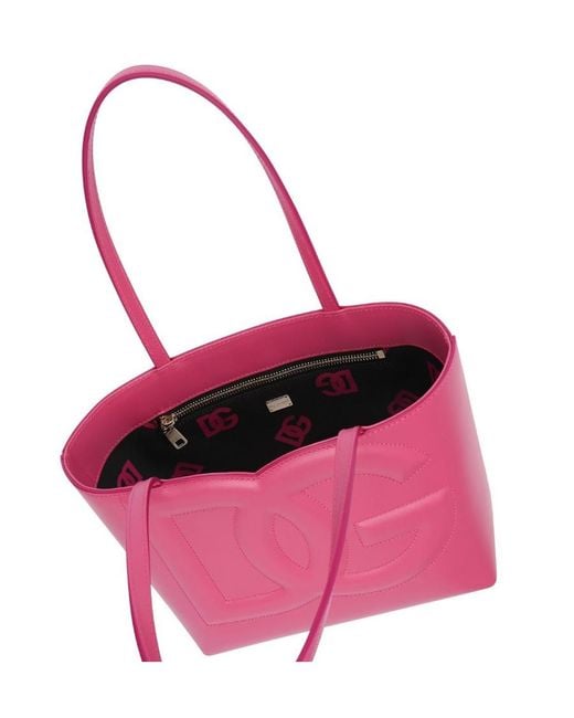 Dolce & Gabbana Pink Small Dg Logo Handbag