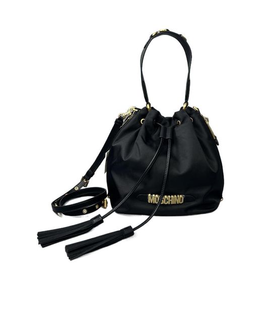 Moschino Black Top Handle Shoulder Bag