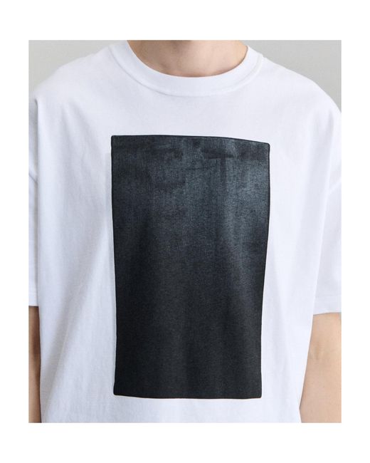 A.P.C. White Printed Crewneck T-Shirt for men