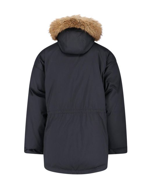 Balenciaga Blue Logo Reversible Down Jacket for men