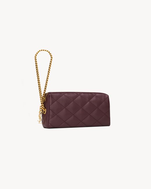 Saint Laurent Purple Cassandre Bijou Pouch