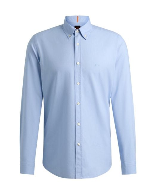 Boss Blue Long Sleeve Shirt for men