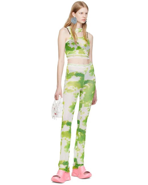 OTTOLINGER Green Round-Collar Hollow Vest