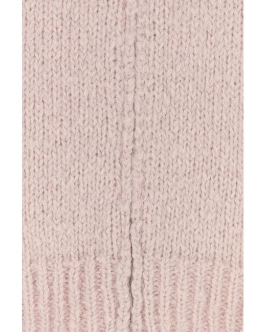 Jil Sander Pink High-Neck Zipped Knit Cardigan for men