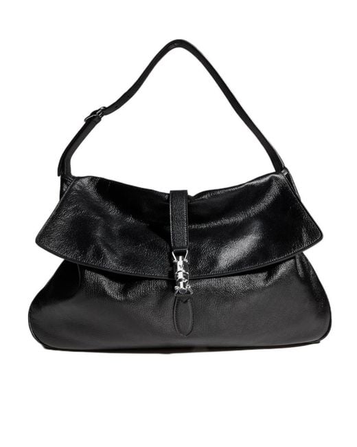 Gucci Black Large Crossbody Bag With Piston Closure for men
