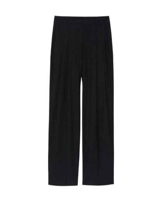Frankie Shop Black Gelsomino Pleated Pants