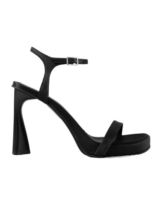 Stella McCartney Black Satin Platform Sandals