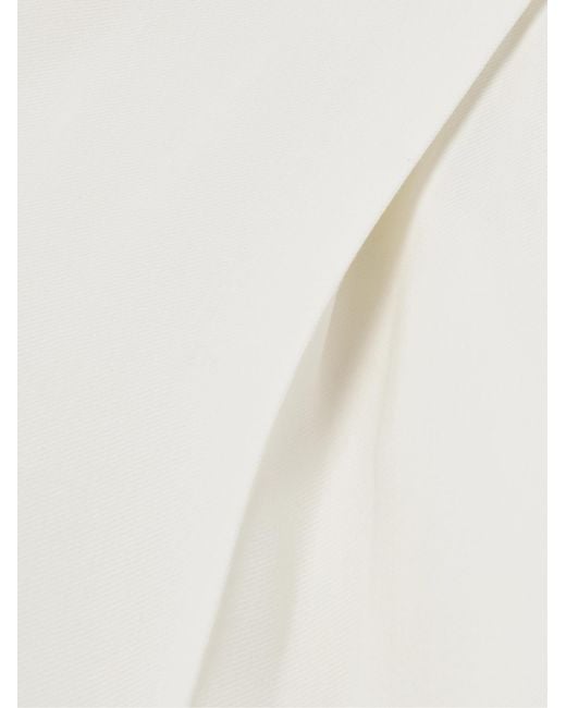 TOVE White Pleated Crepe Straight-Leg Pants