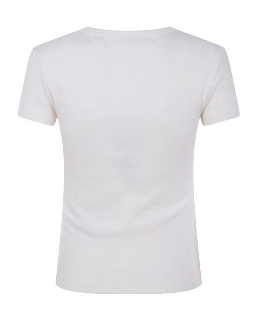 Blumarine Gray Short Sleeved Printed Knitted Top for men