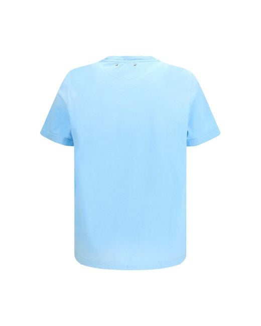 Golden Goose Deluxe Brand Blue Graphic Print T-Shirt for men