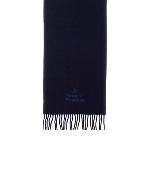 Vivienne Westwood Black Embroidered Scarf