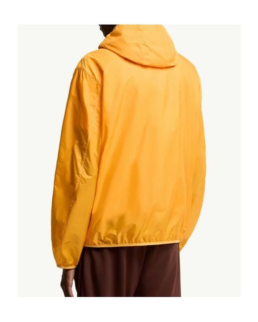 Moncler Orange Terche Hooded Windbreaker for men