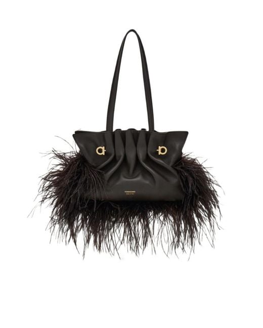 Ferragamo Black Ferragamo Soft Bag (S)