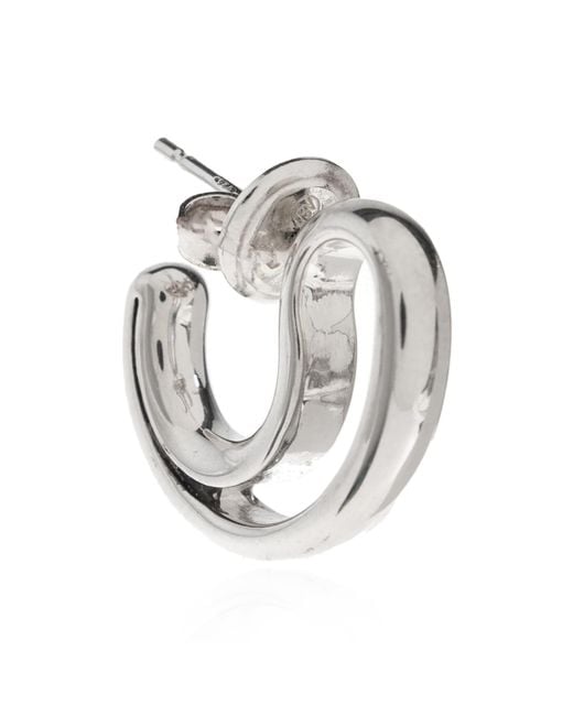 Bottega Veneta Metallic Logo Earrings