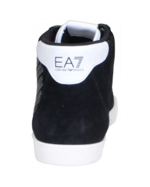 EA7 Black High-Top Casual Sneakers for men