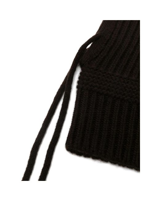 Miu Miu Black Wool And Cashmere Knit Hood