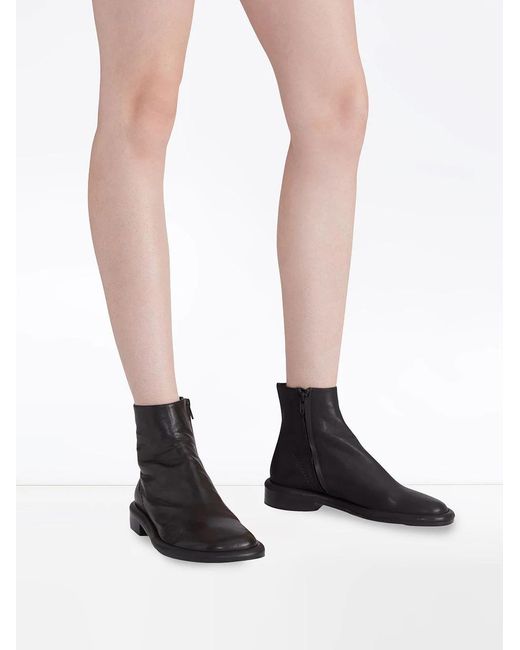 Proenza Schouler Black Round Head Zipper And Ankle Boots