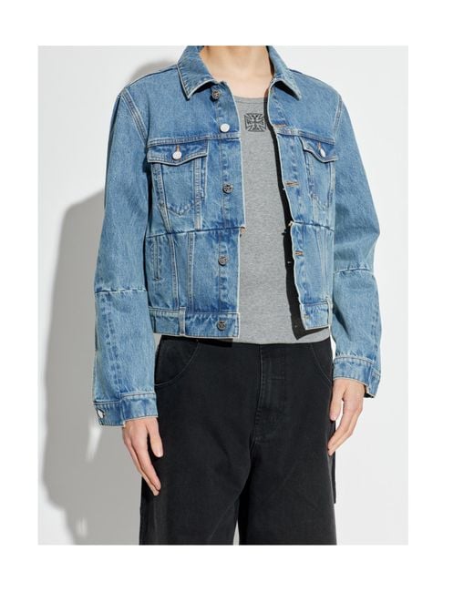 Vetements Blue Collared Button-Up Denim Jacket for men