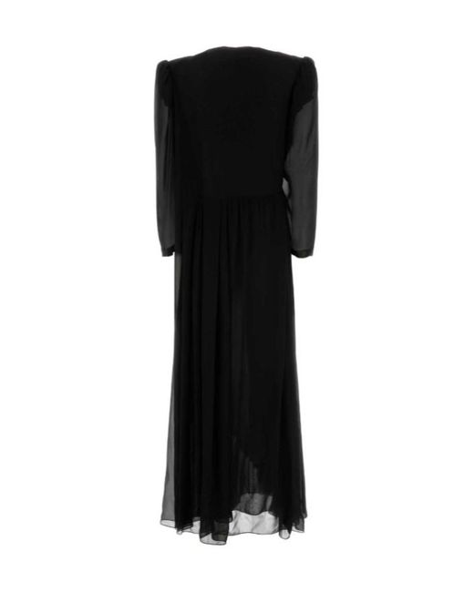 Balenciaga Black Crepe Dress Silk