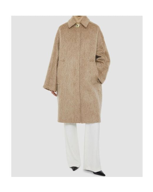 Joseph Natural Alger Water Weave Wool Coat