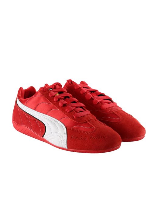 PUMA Red Logo-Detailing Sneakers for men