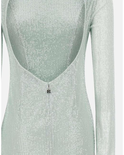 ROTATE BIRGER CHRISTENSEN Blue Backless Dress