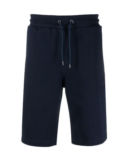 Emporio Armani Blue Drawstring Track Pants for men