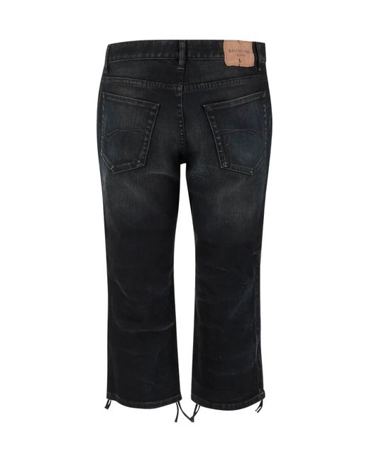 Balenciaga Blue Straight-Leg Capri Pants