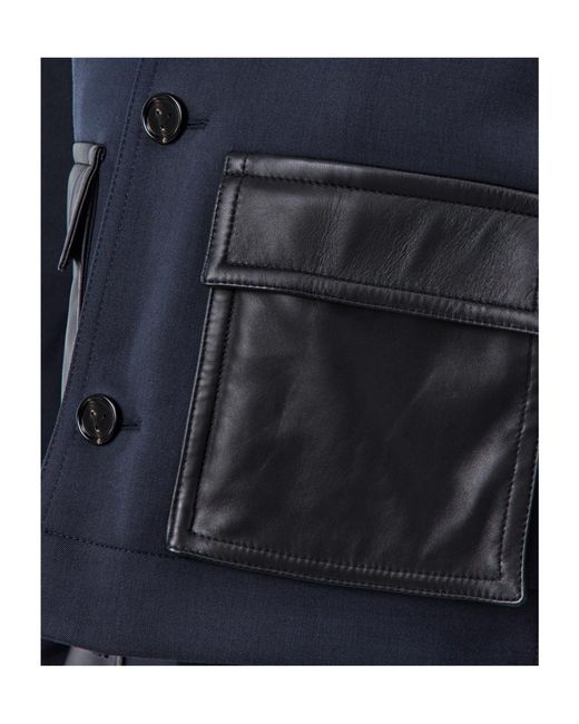 Bottega Veneta Blue Cropped Jacket