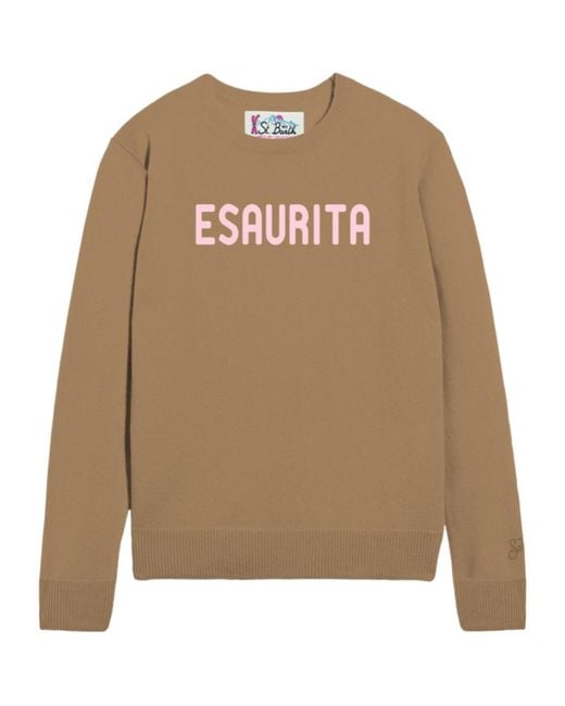 Mc2 Saint Barth Natural Long-Sleeved Sweater