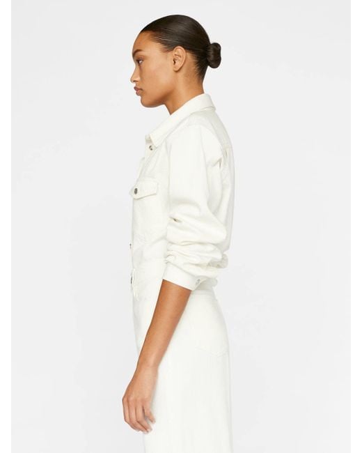 FRAME White Long-Sleeved Buttoned Shirt