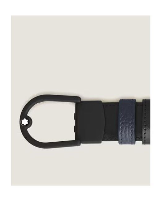 Montblanc Black Horseshoe Light Buckle Midnight 30Mm Reversible Leather Belt for men
