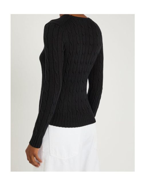 Alaïa Black Hooded Wool-Knit Jumper