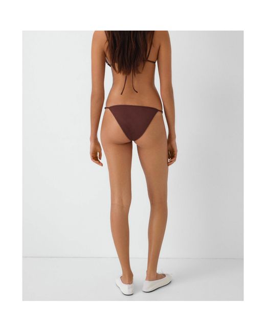 GIMAGUAS Brown Eyelet-Embellished Bikini Bottoms