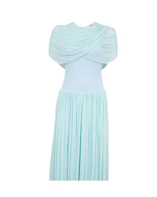 Jonathan Simkhai Blue Pleated Dress