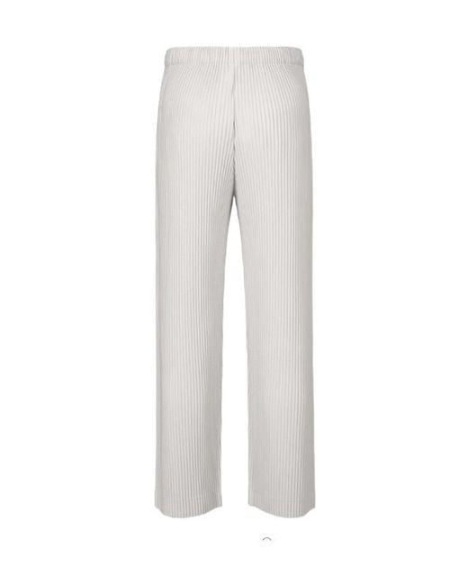 Homme Plissé Issey Miyake Gray Homme Plissé Issey Miyake Pleated Trousers for men