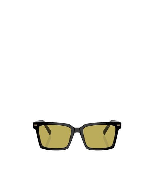Miu Miu Yellow Eyewear Square-Frame Sunglasses