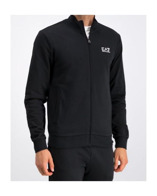 EA7 Black Logo Printed Tracksuit for men