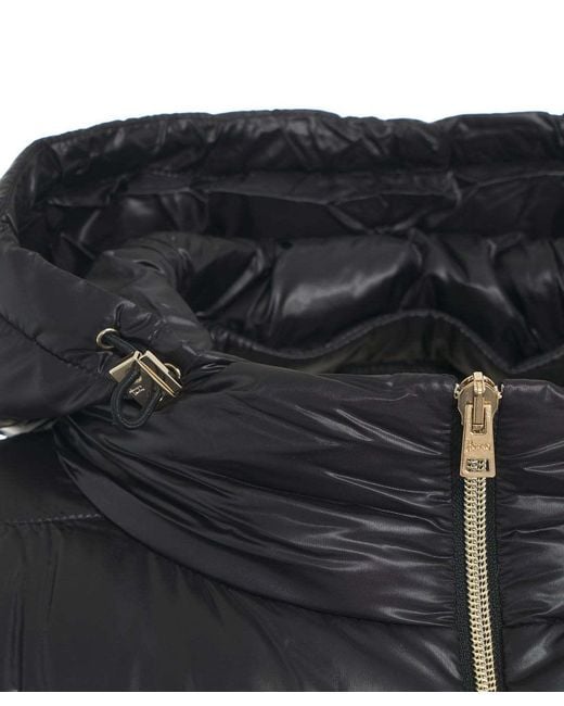 Herno Black Giada Hooded Quilted Down Jacket