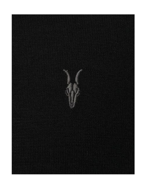 AllSaints Black Signature Embroidered Knitwear for men