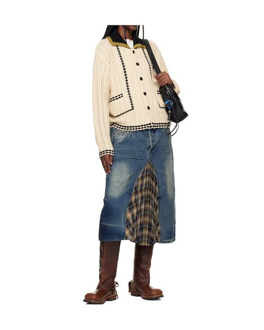 ANDERSSON BELL Natural Fantasia Neckline Cardigan for men