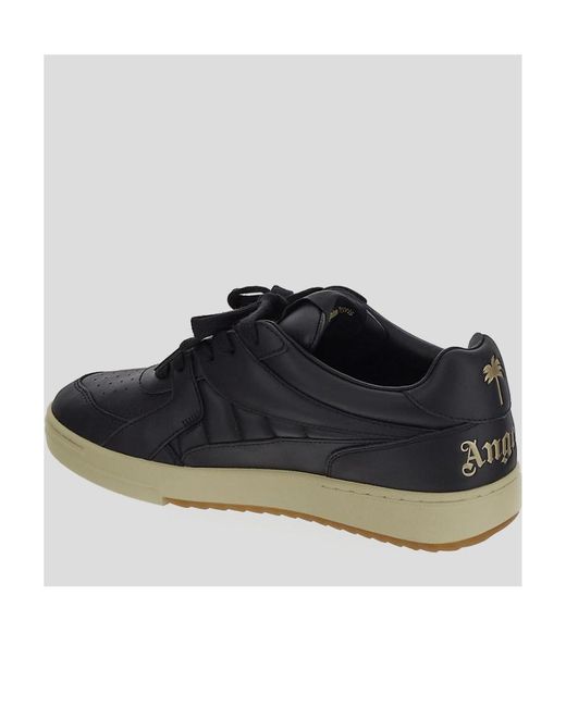 Palm Angels Blue University Quilted Leather Sneakers for men